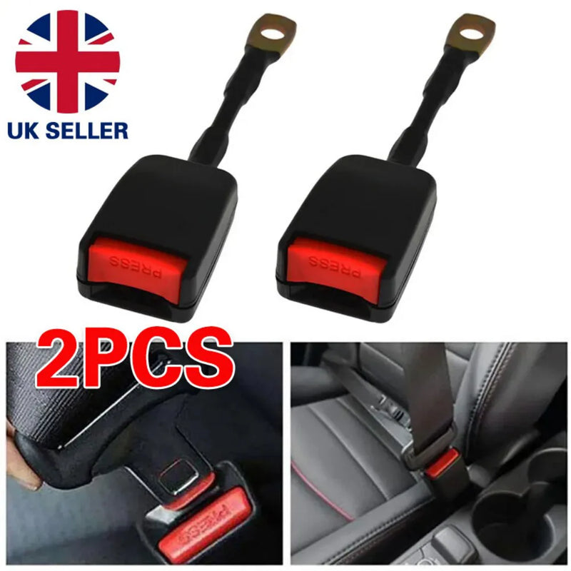 2X 22cm Wire Rope Stalk Seat Belt Buckle End Receiver Replacement Universal Fit