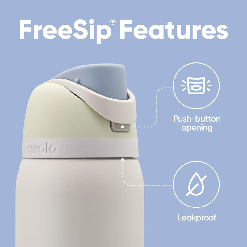 24OZ Owala FreeSip Insulated Stainless Steel Water Bottle with Straw Thermal Mug