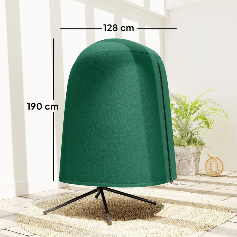 Outsunny 190 x F128cm Hanging Egg Chair Furniture Cover - Green