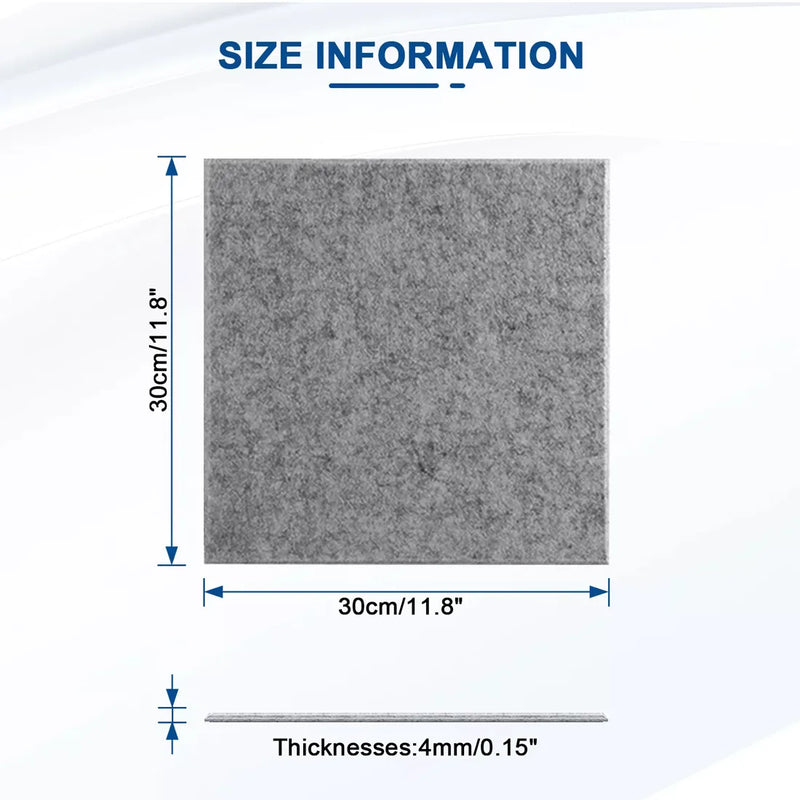 12x Acoustic Wall Panel Tiles Studio Sound Proofing Insulation Self Adhesive Pad-Dark gray-Light gray