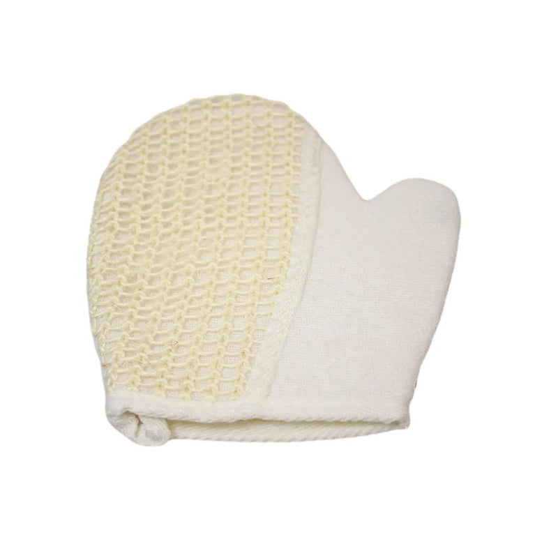 Double Sided E x foliating Bath Spa Loofah & Towel Mitt Glove