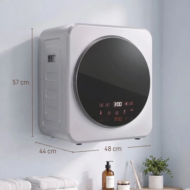 HOMCOM Vented Tumble Dryer, 4 kg Front Tumble Dryer with Stainless Steel Tub, 800W Compact Freestanding, Silver