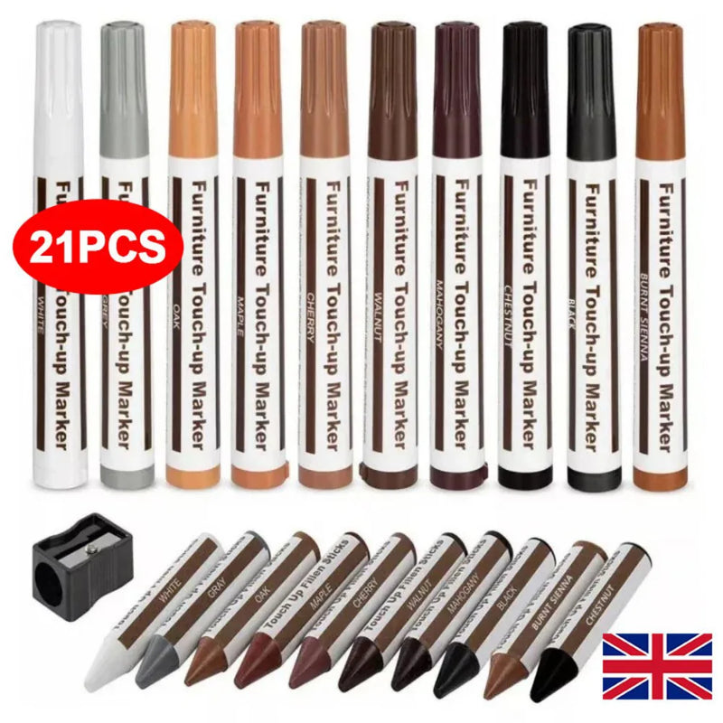 Laminate Floor Worktop Furniture Repair Kit Wax System for Chips Scratches P& P