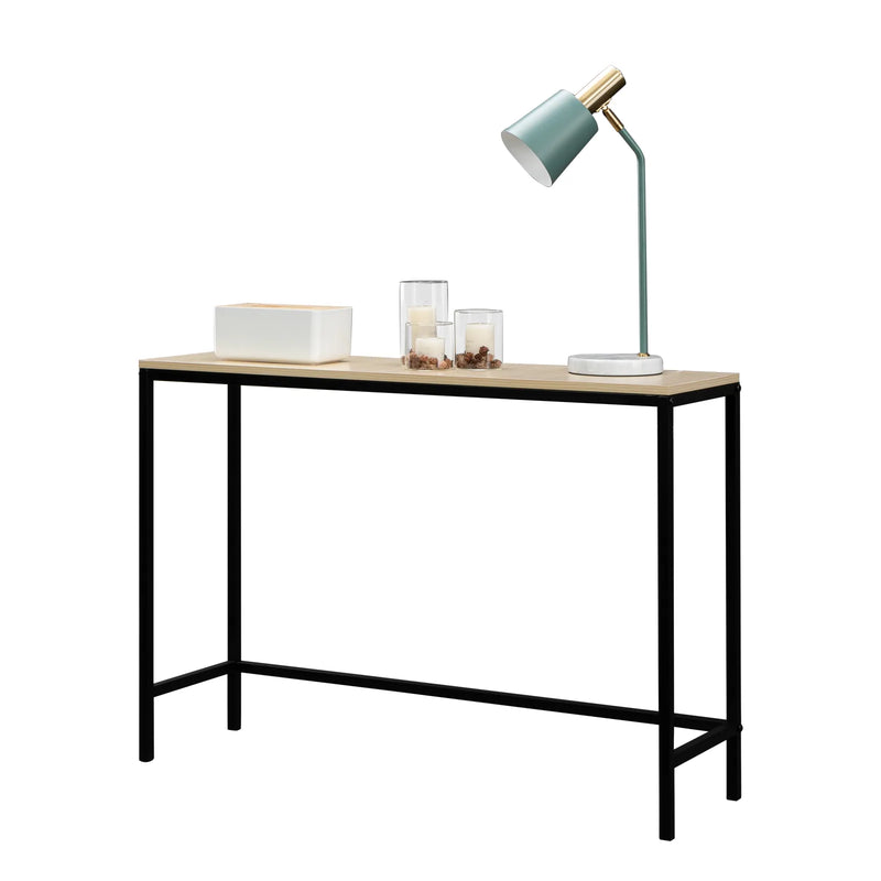 Industrial Style Porch Table Single Layer Light Walnut Color Triamine Board
