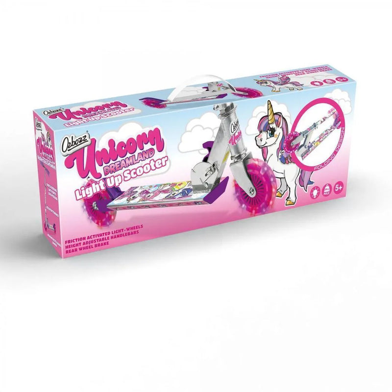 Unicorn Dreamland Push Scooter with 2 light up Flashing Wheel Outdoor Game for Boy Girl SV13988