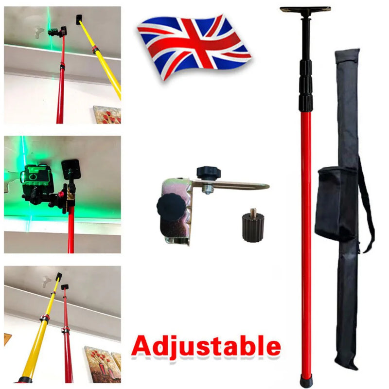 2.8 Meter Laser Leveling Telescoping Pole Adjustable Mounting Pole for Rotary UK