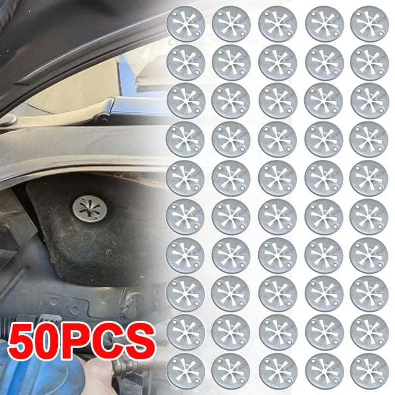 50X Undertray Exhaust Heat Shield Metal Spring Washer Fixing Clip Nut Fit For VW