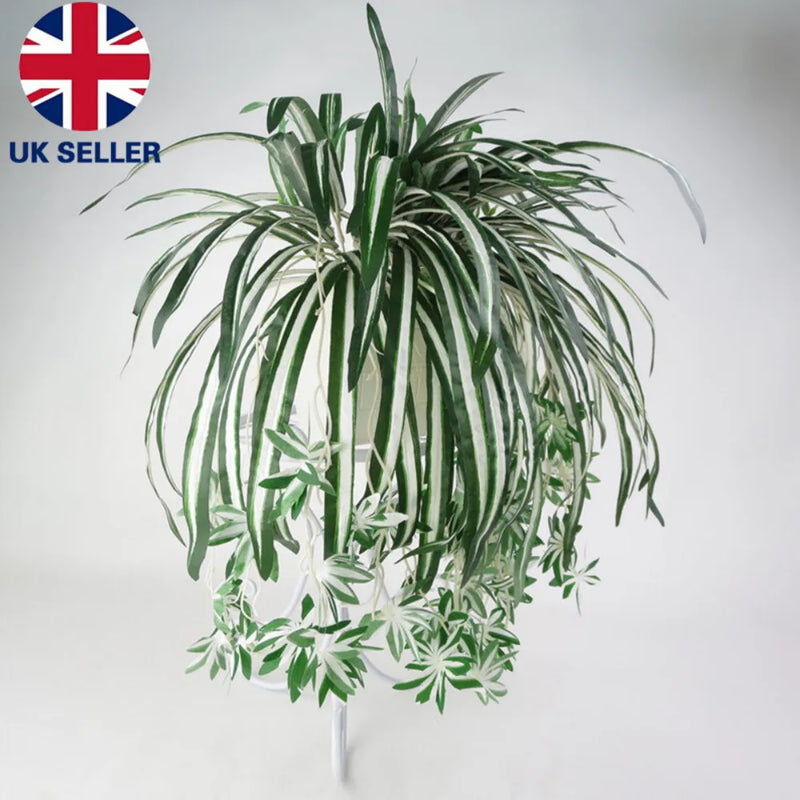 Hanging Artificial Flowers Spider Plant Chlorophytum Greenery Office Home Decor