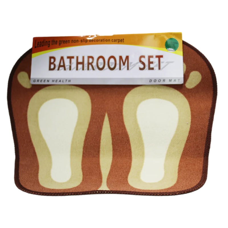 Bathroom Bath Door Mat With Feet Design Assorted Colours