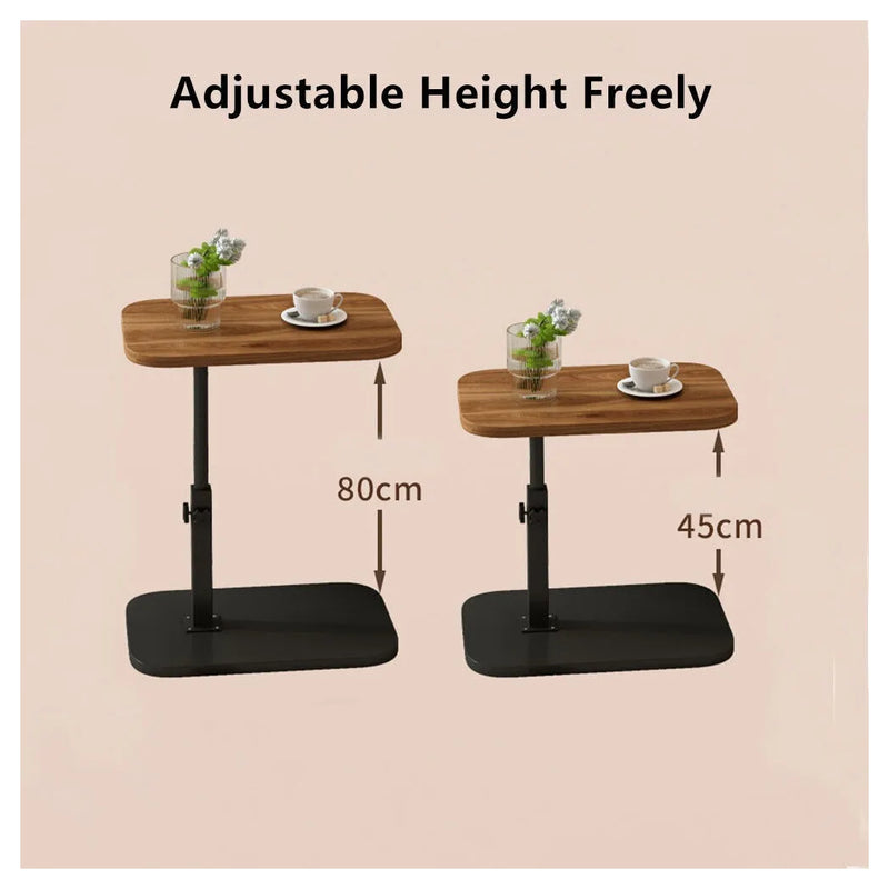 Adjustable C-Shaped Sofa Side End Table Coffee Laptop Table Living Room Bedroom