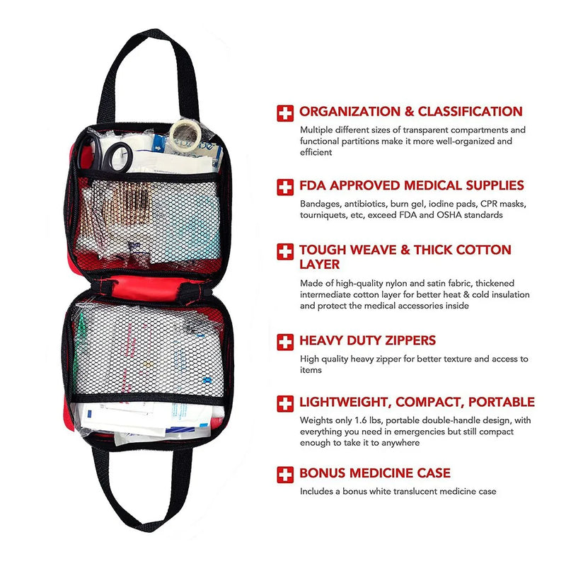 391 PIECE FIRST AID KIT BAG MEDICAL EMERGENCY KIT. TRAVEL HOME CAR WORKPLACE UK