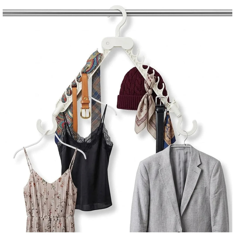 Space – Saving Vertical Wardrobe Hanger With Multifunctional Clips –, 164G