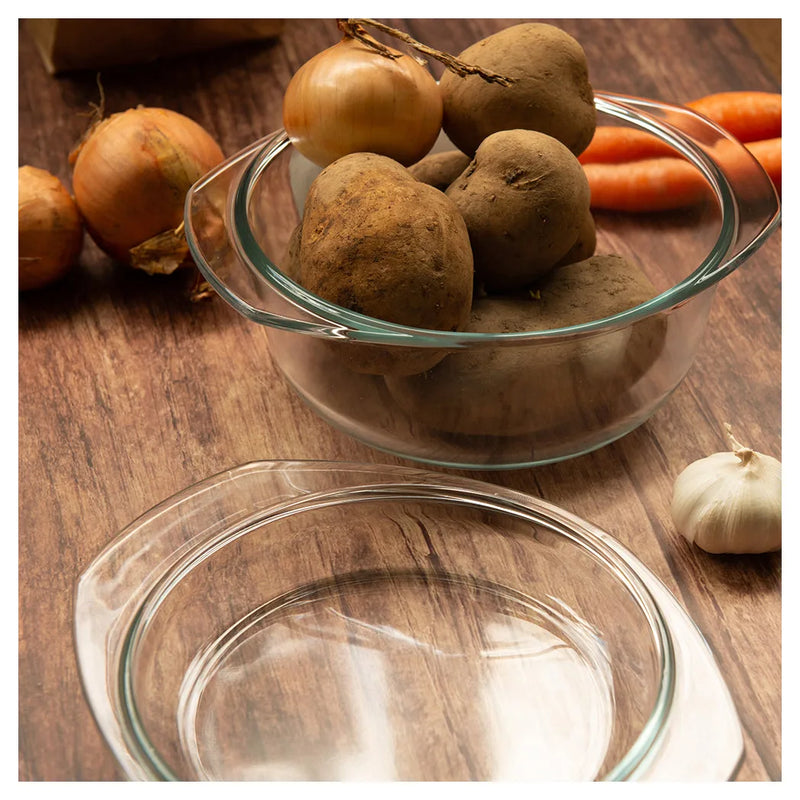 Durane Tempered Glass Casserole Dish With Lid 1.5L 4875 (Parcel Plus Rate)