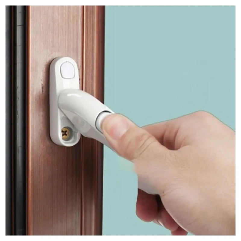 2x uPVC Universal Window Handle Inline Locking Espag Double Glazing White UK