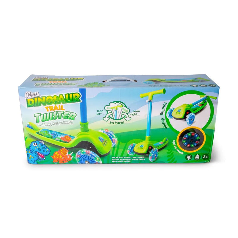 Dinosaur Trail Twister Scooter With Light Up Wheels - Green outdoor Game