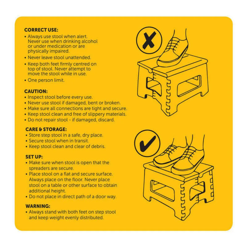 Large 150KG Folding Step Stool Multi Purpose Heavy Duty Home Kitchen Foldable