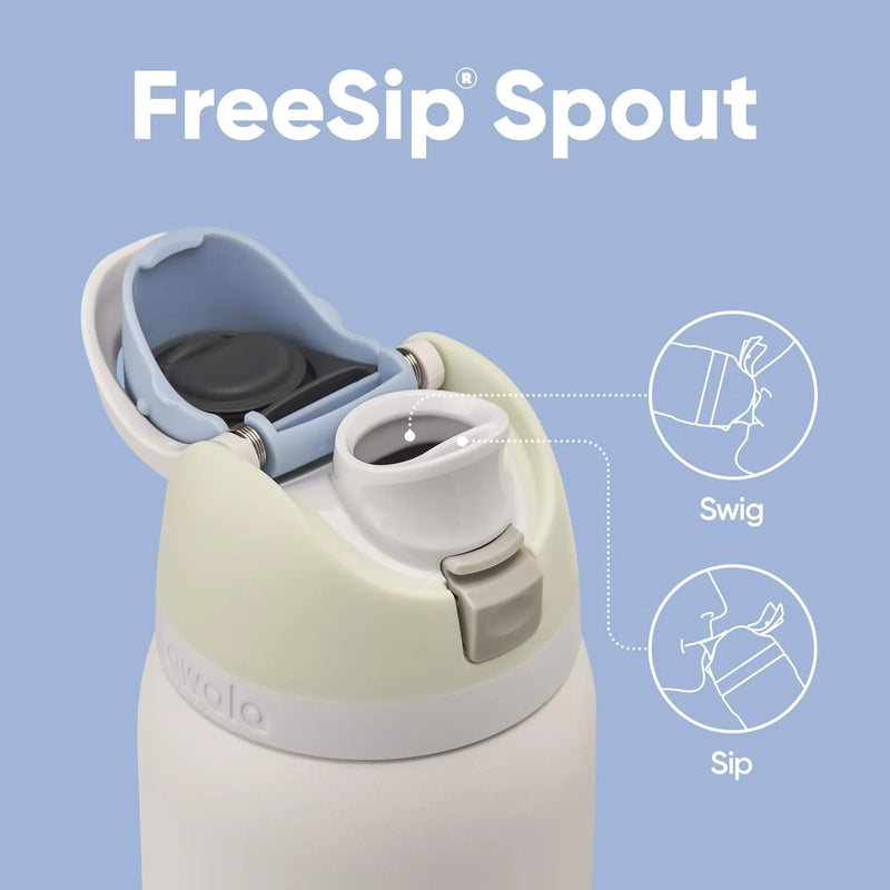 24OZ Owala FreeSip Insulated Stainless Steel Water Bottle with Straw Thermal Mug