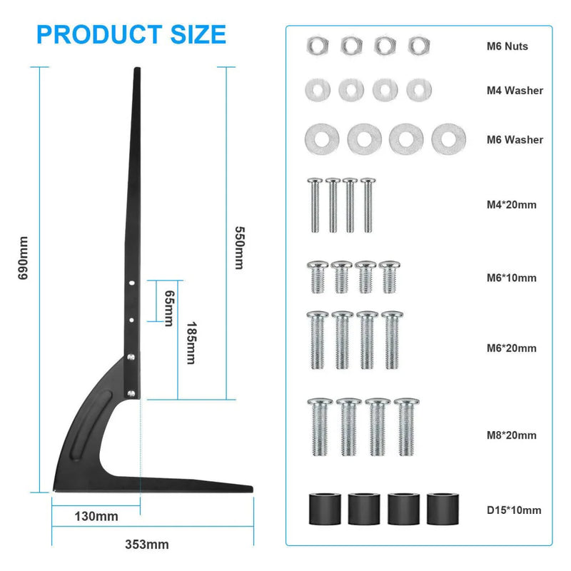 27"-65" Universal Table Top TV Stand Base LCD LED VESA Pedestal Mount Bracket UK