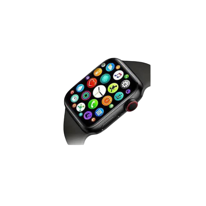 M18 Smart Watch Magic Button with Adjustable Knob & Black Rubber Strap