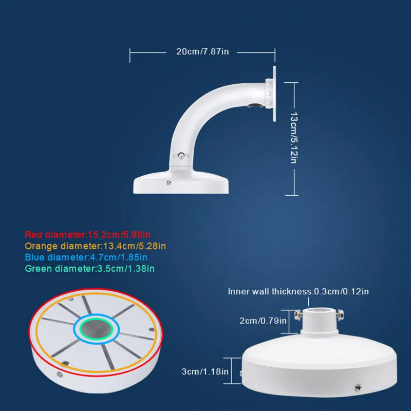 6 inch Base Wall Mount Bracket for Dome Cameras IP CCTV Universal Pole Holder