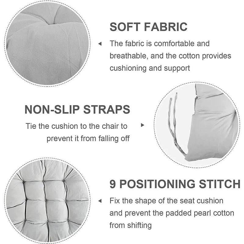 4 Pack Seat Pad Dining Room Garden Kitchen Chair Seat Cushions Tie On Plain UK