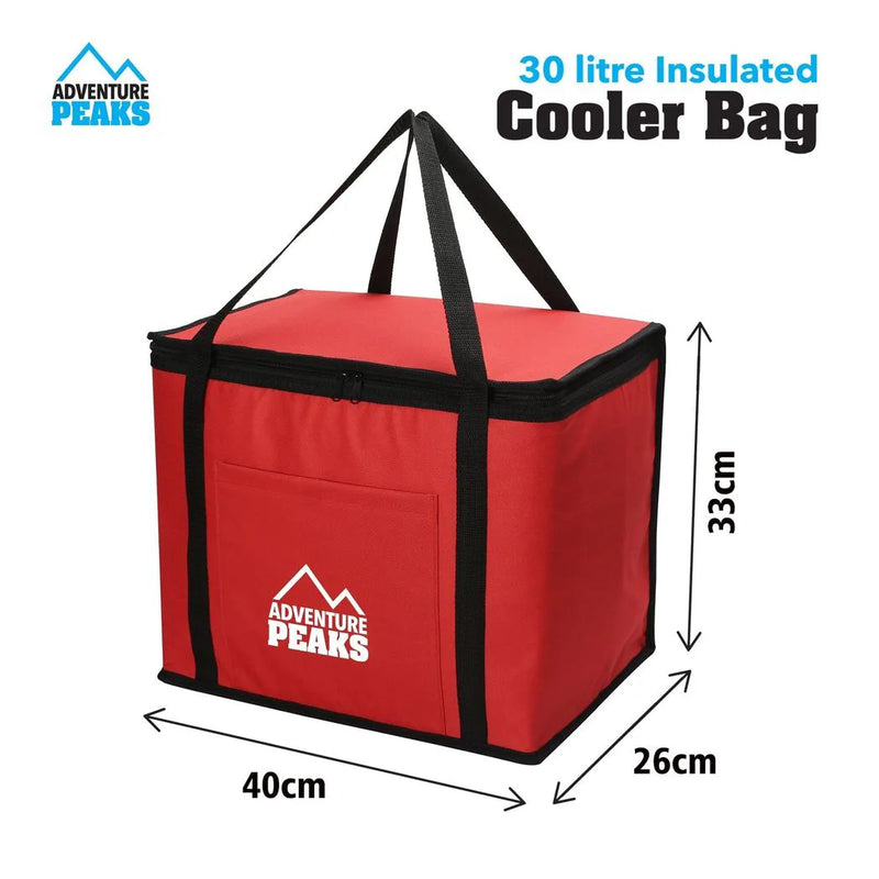 Insulated Camping Cooler Bag 30L Red