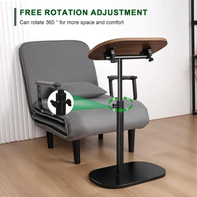 C-Shaped Adjustable Sofa Side End Table Coffee Laptop Table Living Room Bedroom