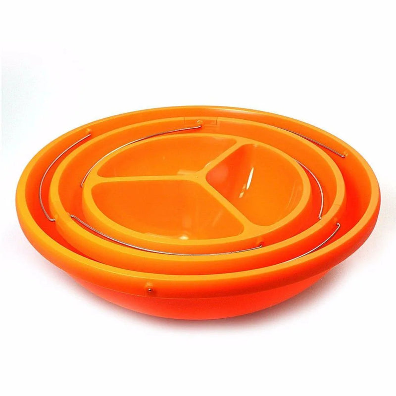 Plastic Twist Fold Party Food Serving Bowl 3 Tiers Assorted Colours