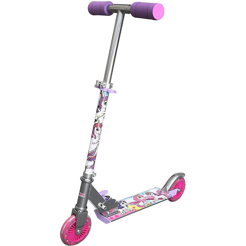 Unicorn Dreamland Push Scooter with 2 light up Flashing Wheel Outdoor Game for Boy Girl SV13988