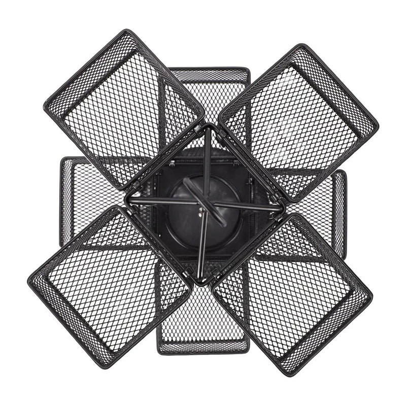 Tea Bag Organizer 2 Tier 8 Removable Baskets Up to 96 Teabags Storage Rotating Tea Bag Rack for Kitchen Black 8 Baskets