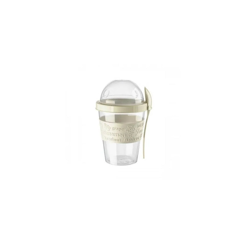 Ttz Plastic Take And Go Yoghurt Muesli Granola Cup With Dome Top 600Ml Assorted Colours