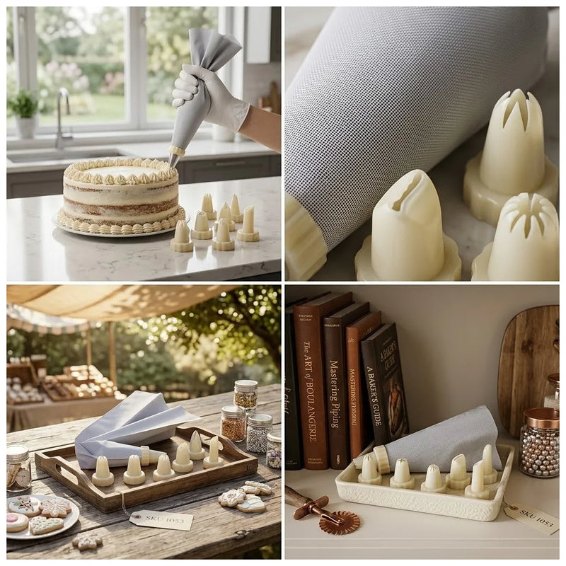 Standard Icing Bag With 7 Nozzles Set