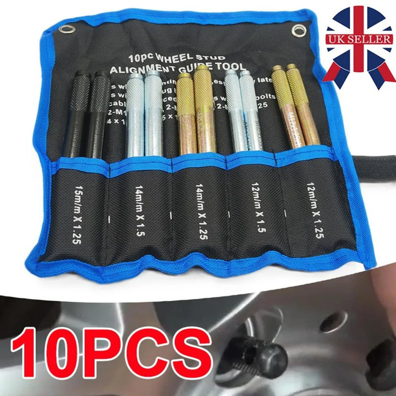 10X Steel Wheel Alignment Pin Wheel Hanger Positioning Guide Balancing Tool Kit