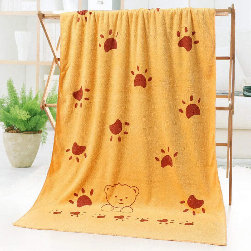 2PCS Pet Dog Towels Microfibre Large Dog Grooming Towel Orange & Blue.