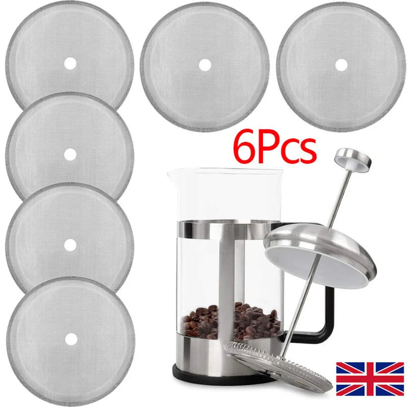 6X4" Replacement Steel Filter Mesh For French Press Cafetiere Coffee Tea Maker