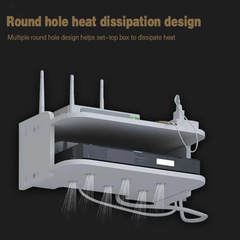 Wall Mount Router Storage Rack Floating Shelf For TV SKY BOX CD DVD Game Console