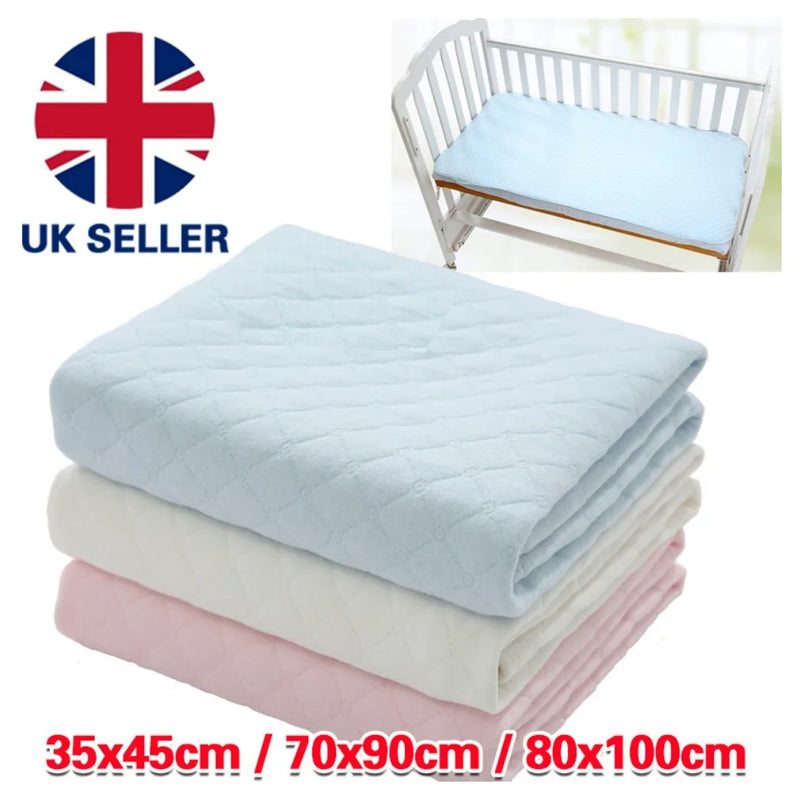 Washable Reusable Absorbent Incontinence Bed Pads Mats Sheet Mattress Protector-White-45*35cm