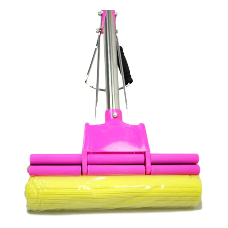 E x pandable Squeeze Yellow Cleaning Sponge Mop Assorted Colours