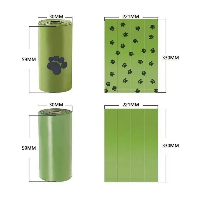 540 Bags High Quality Heavy Duty Large Degradable Dog Poo Bags Eco Poo Waste
