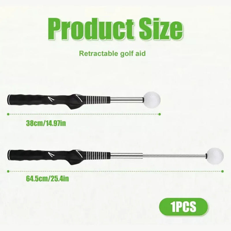 Retractable Golf Swing Training Aid Golf Grip Trainer Indoor Warm up Practice