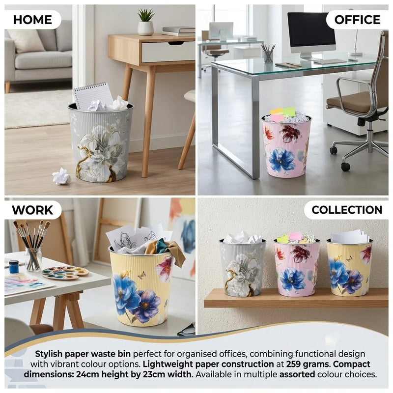 Beautiful Paper Office Bin For Assorted Colours, 259G