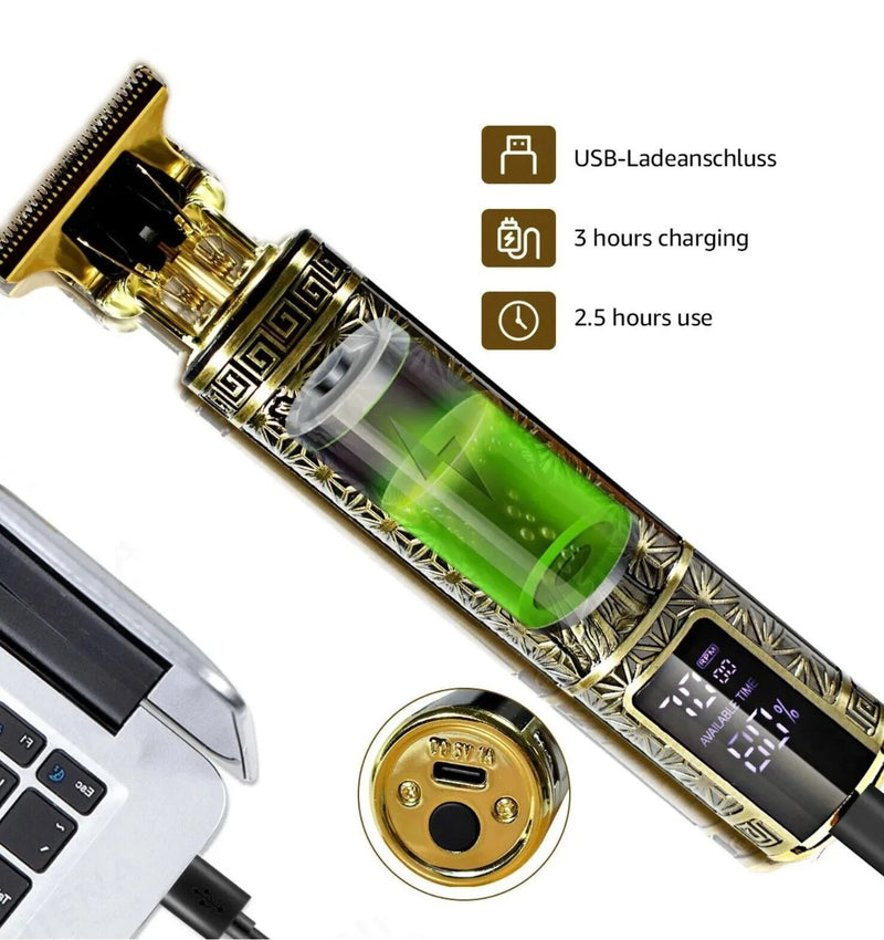 LCD Professional Hair Clippers Beard Trimmer Men Hair Cutting Cordless Barber Shaving Machine (US Logistics For USPS/DHL/Fedex/UPS. No designated logistics accepted，TK/TMEU only For self-pickup）