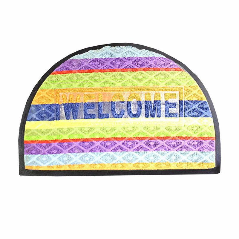 Half Moon Rubber Pvc Door Entry Mats Assorted Colours