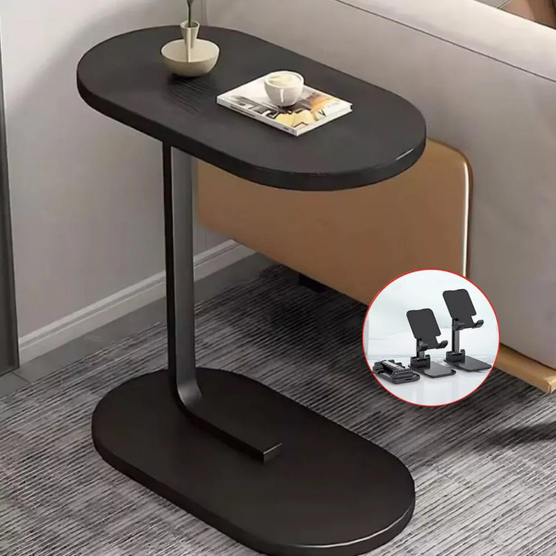 C-Shaped Compact Sofa Side End Table Coffee Laptop Table Living Room Bedroom UK-White