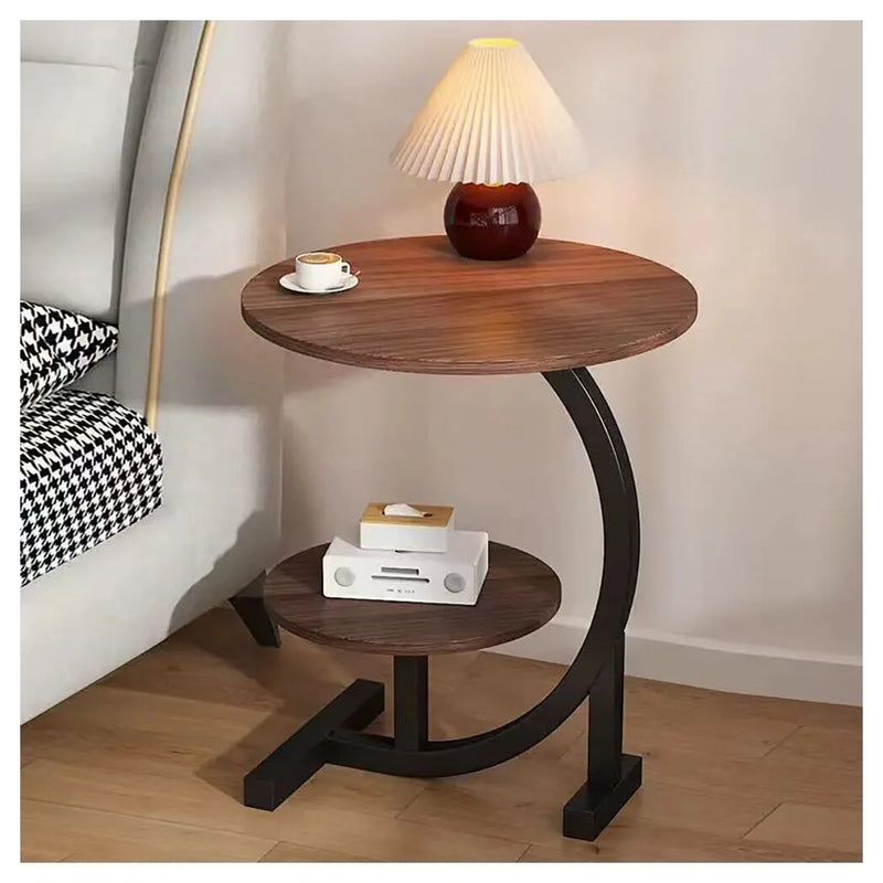 Side Table C Shaped for Sofa Coffee End Tables for Living Room Bedside Tables