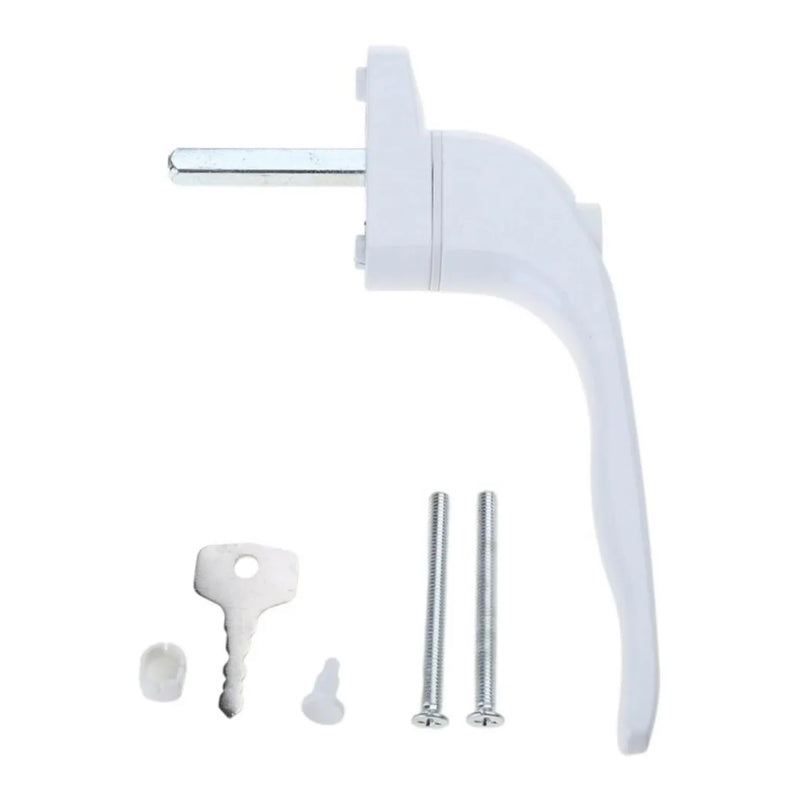 2x uPVC Universal Window Handle Inline Locking Espag Double Glazing White UK