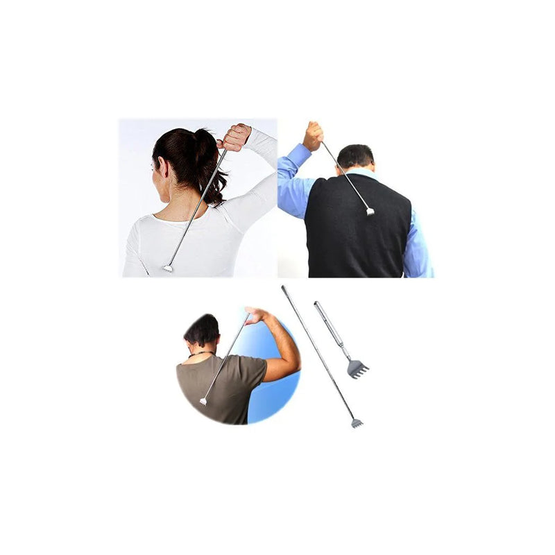 Back Scratcher Metal Telescopic E x tendable Eagle Claw 3 Assorted Colours