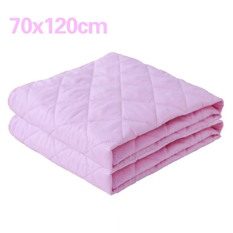 Washable Absorbent Incontinence Bed Pads Mats Sheet Mattress Reusable Protector-Pink 70*120cm