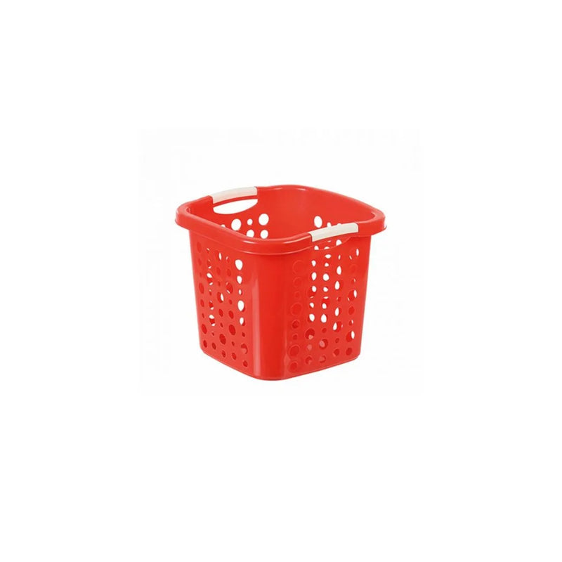 Plastic Square Laundry Basket Assorted Colours