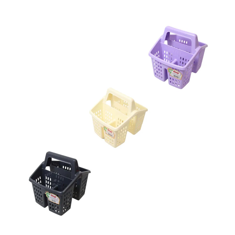 Plastic Sink Cutlery Holder 4 Sections Assorted Colours